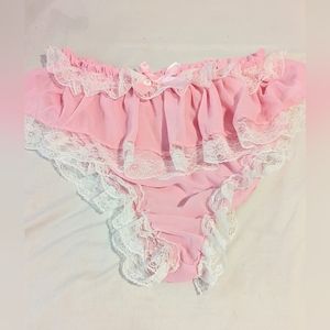 Pink lace panty